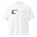 Camiseta blanca My Dad Didn't Buy My Car de AOC vista frontal