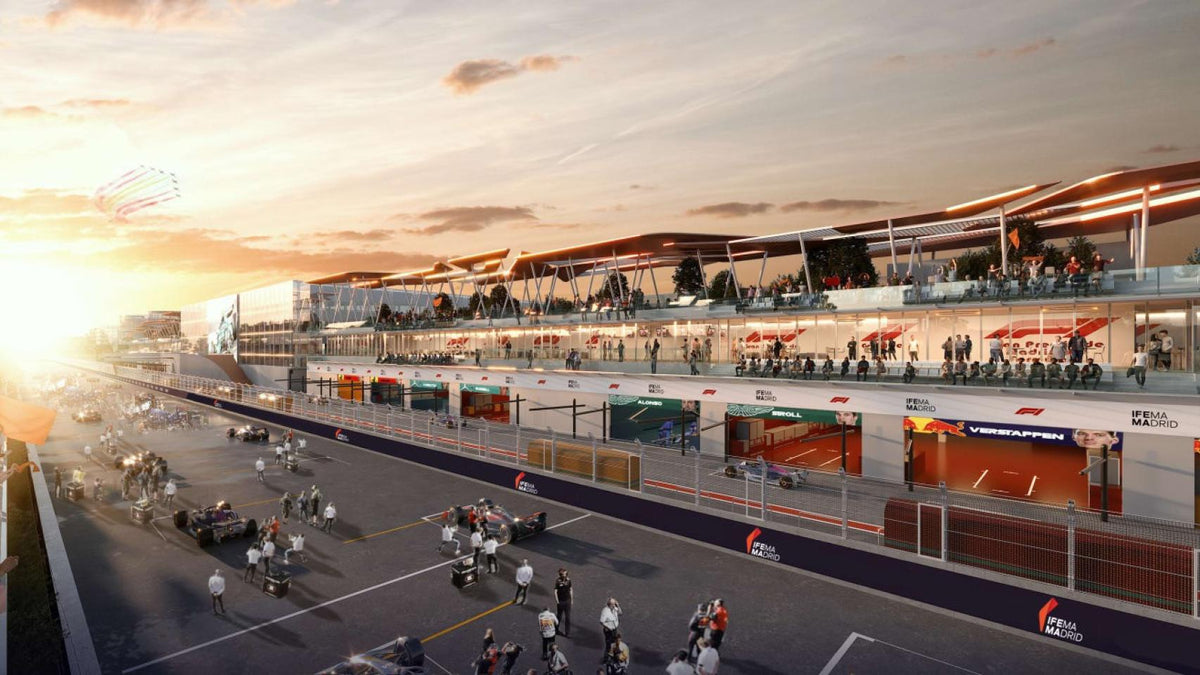 Render del paddock y pit lane de MADRING en IFEMA Madrid