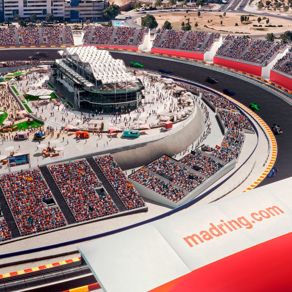 Render del circuito MADRING de Fórmula 1 en Madrid