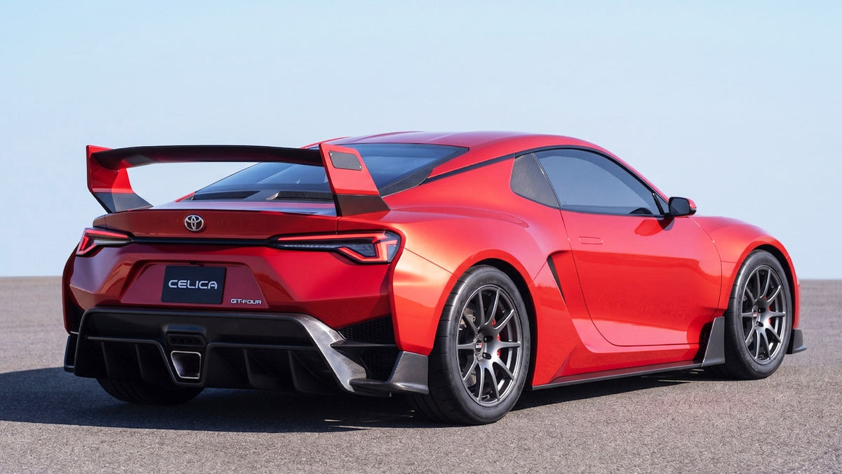 Render del Toyota Celica GT-Four moderno visto desde atrás