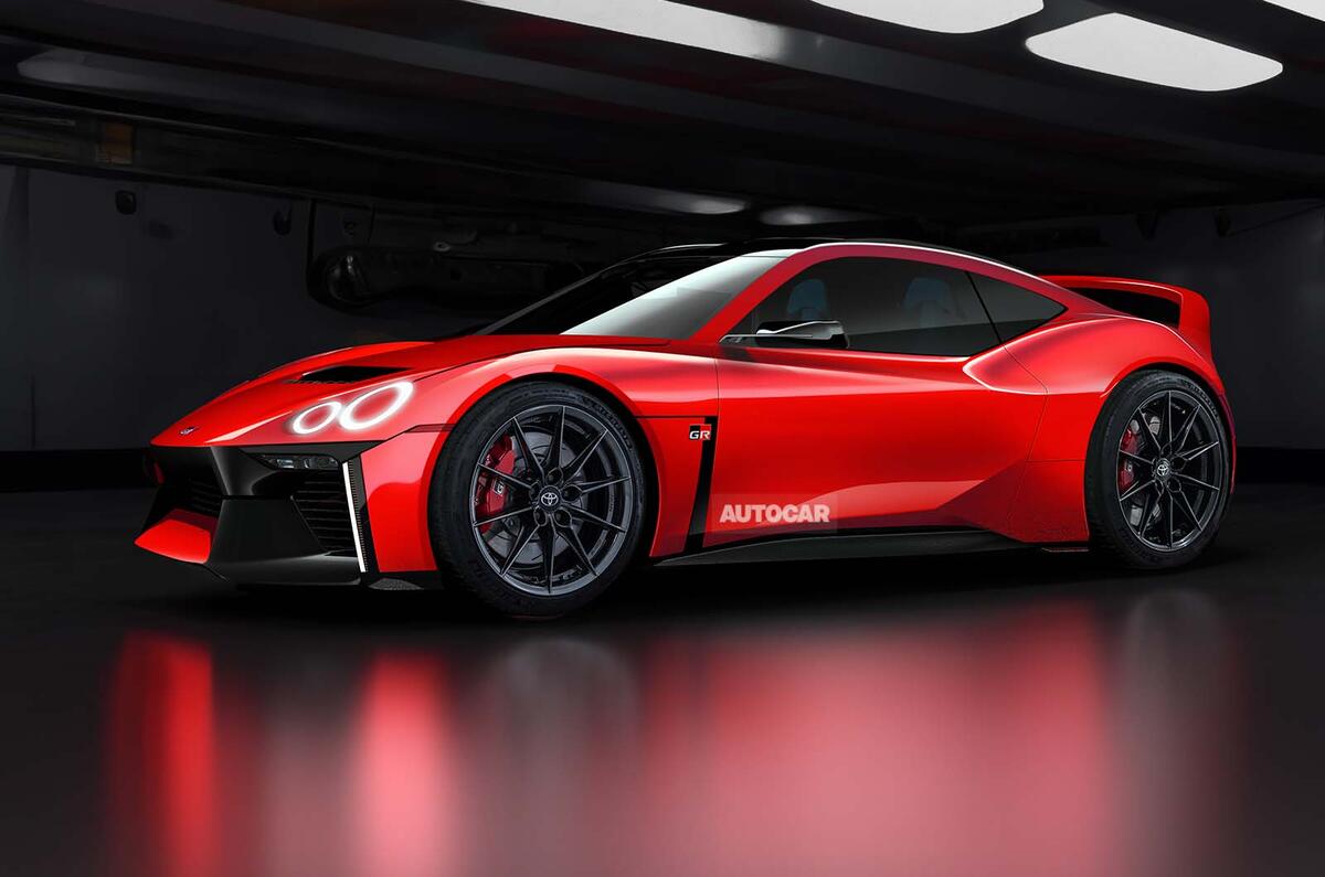Render rojo del posible Toyota Celica moderno de Autocar